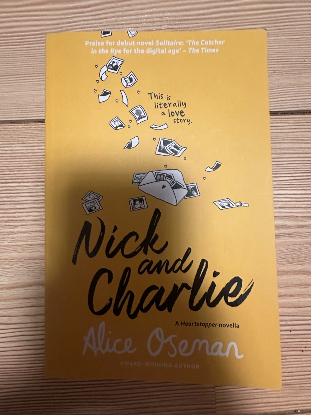 Nick and Charlie Heartstopper book by Alice Oseman